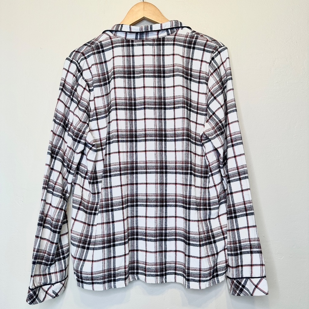 Madewell Plaid Flannel PJ Top Mens Tailored Style Button Up Pocket Sleep Shirt - Picture 3 of 16